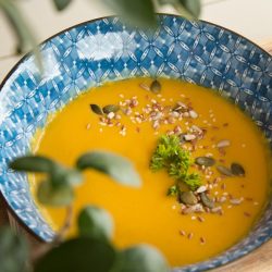 Pumpkin, Lentil & Ginger Soup